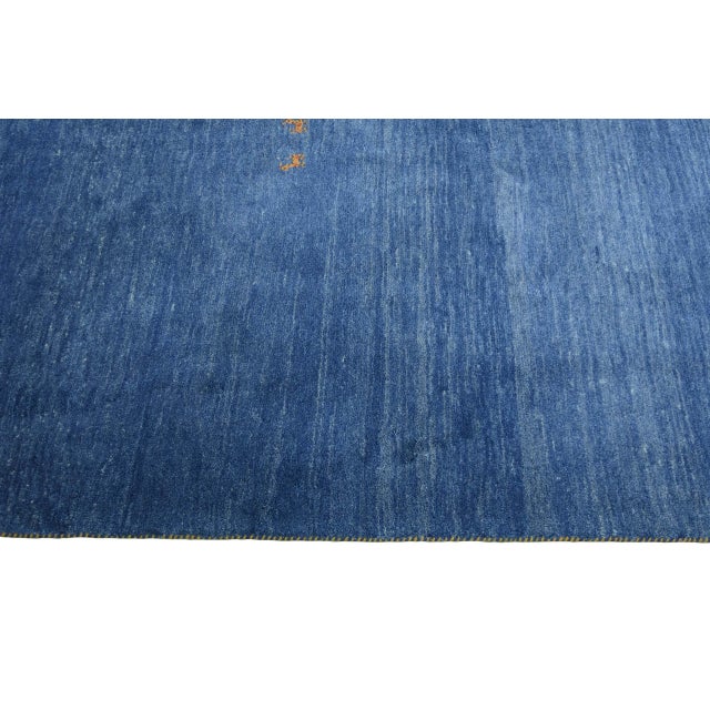 Textile Handknotted Woolen Gabbeh Loribaft Rug For Sale - Image 7 of 10
