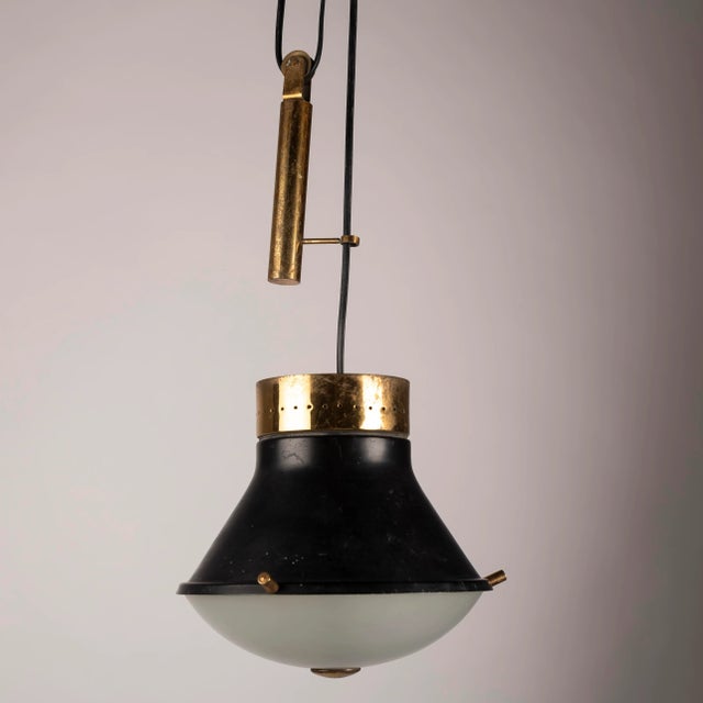 Metal Counterweight Lamp by Oscar Torlasco for Lumi, Italy, 1950s For Sale - Image 7 of 7