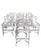 Vintage White Chinese Chippendale Lexington Rattan Palm Beach Regency Dining Room Chairs- Set 10 For Sale - Image 13 of 17