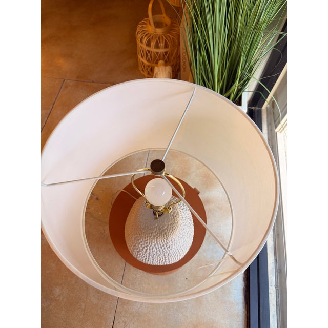 Contemporary Contemporary Hudson Valley White Textured Table Lamp For Sale - Image 3 of 5