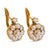 Victorian 19th Century Pair of Victorian 2.90 Carat Diamond 14k Yellow Gold Cluster Earrings For Sale - Image 3 of 7