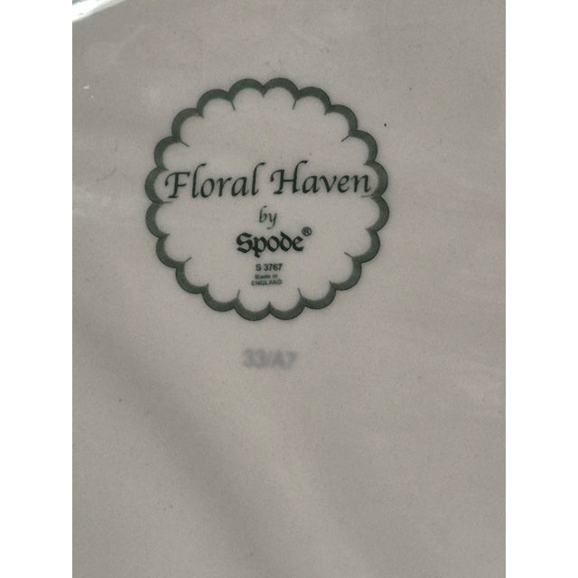 Vintage Floral Haven Spode Leaf Shaped Floral Platter 18.8'' X 12'' For Sale - Image 6 of 7