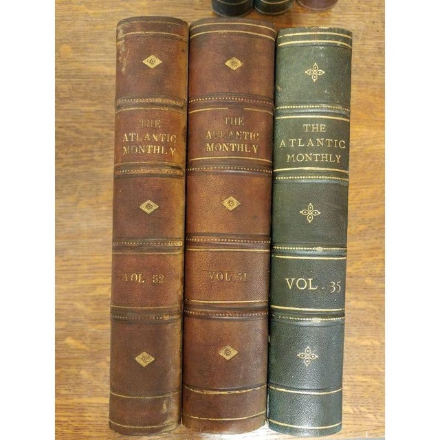 Vintage Nine Volume Set "The Atlantic Monthly" Leather Books Chairish