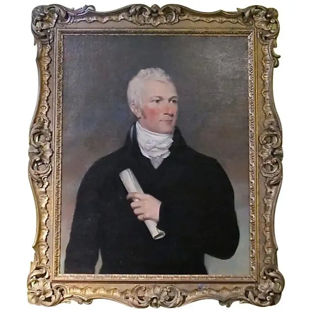 Brown Period Portrait of a Handsome American Gentleman For Sale - Image 8 of 8