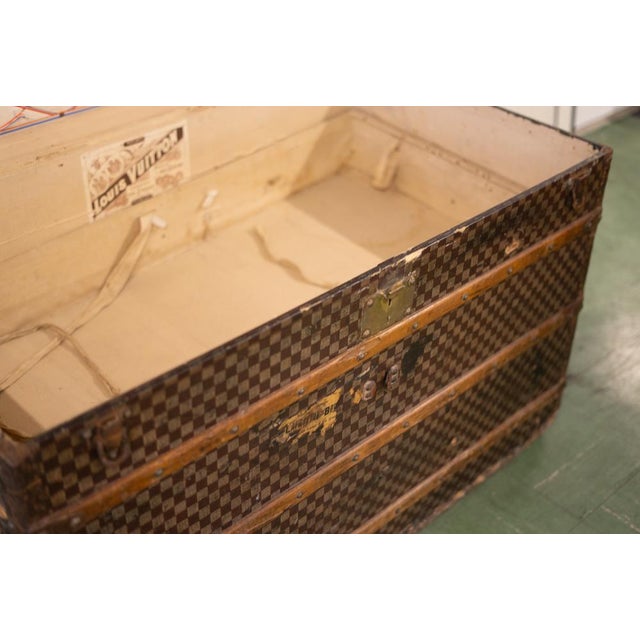 1960s Large Vintage Transport Trunk from Louis Vuitton, 1960s For Sale - Image 5 of 18