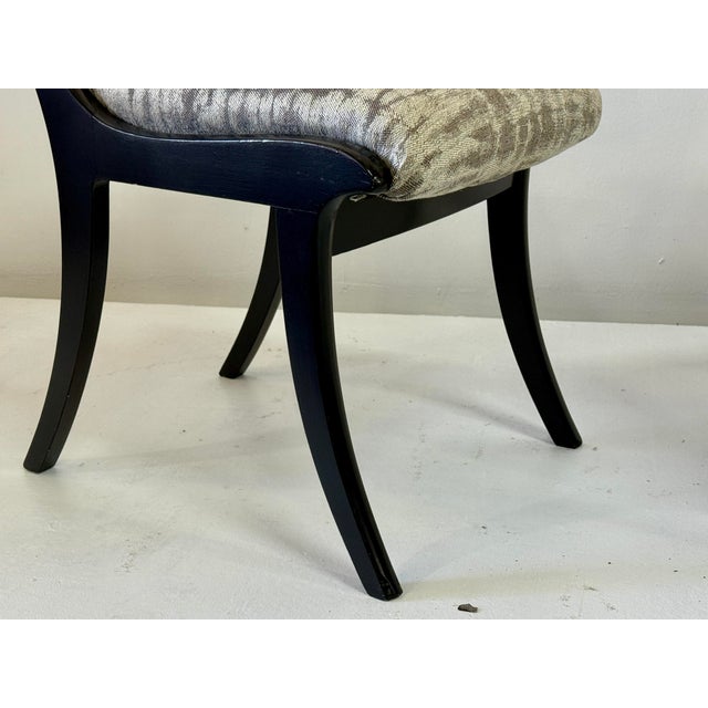 Vintage Pair of Klismos Wood Chairs For Sale - Image 10 of 11