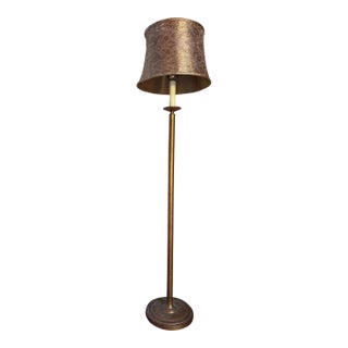 1990s Modern Burnished Copper Floor Lamp For Sale
