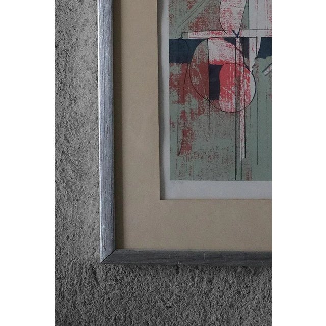 Anders Österlin, Composition, Color Lithograph, 1950s, Framed For Sale - Image 4 of 6