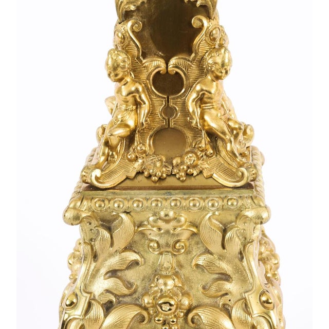 Antique French Ormolu Corby Castle Table Lamps, 1850, Set of 2 For Sale - Image 17 of 18