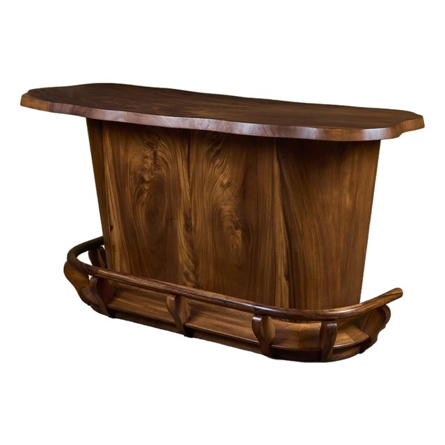 Studio Craft Live Edge Walnut Bar For Sale