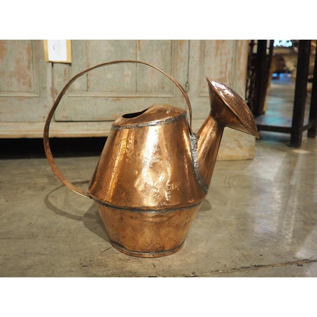 18th Century Hand Formed French Copper Arrosoir Water Pitcher For Sale - Image 13 of 17