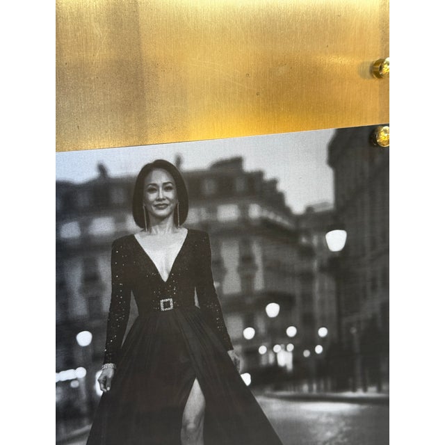 Brass Magnetic Photo Frame With Decorative Studs For Sale - Image 9 of 11