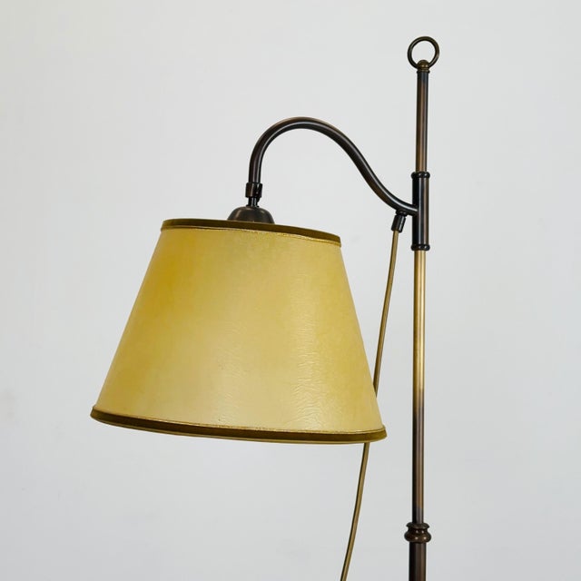 mid century adjustable Brass Column Floor Lamp, Italy 1930s This is a very attractive piece, the lamp has a slim dark...