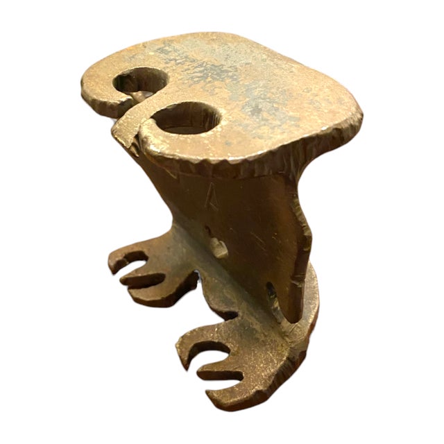 Albert Wilson Albert Leon Wilson Torch Cut Steel Owl Vintage 1971 Sculptural Figural Metal Art Industrial Brutalist For Sale - Image 4 of 12