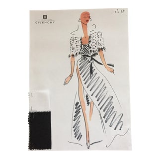 Givenchy Croquis Fashion Sketch For Sale