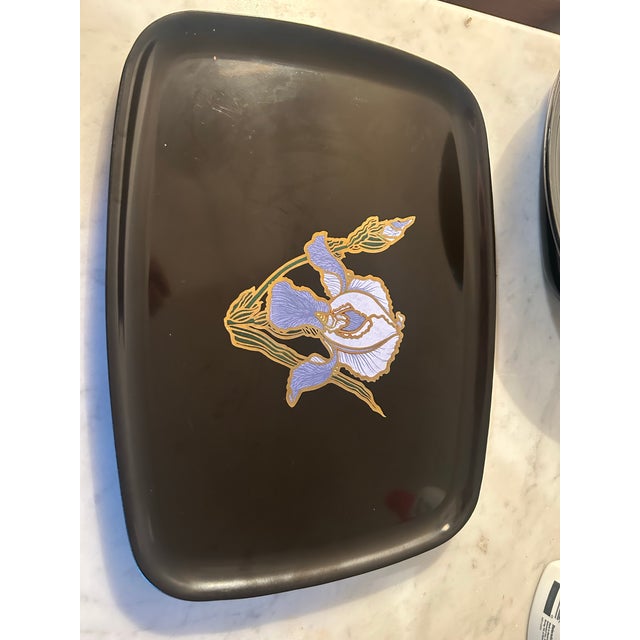 1960s Mid Century Modern Couroc Iris Tray 12 X 9.25 For Sale - Image 5 of 5