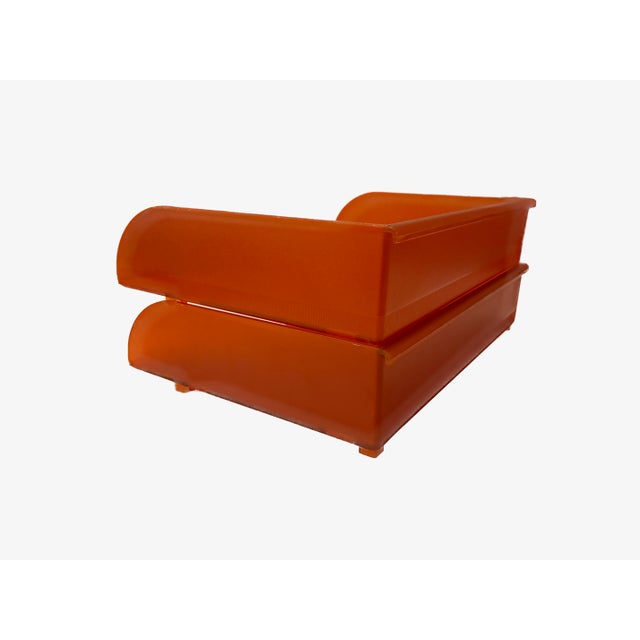 Knoll Vintage Orange Knoll Extra "Orchestra" Memo Trays by Hannah & Birsel - A Pair For Sale - Image 4 of 12