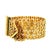 Modern Vintage Italian 18k Gold Wide Openwork Link Bracelet, 72.9 Grams For Sale - Image 3 of 15