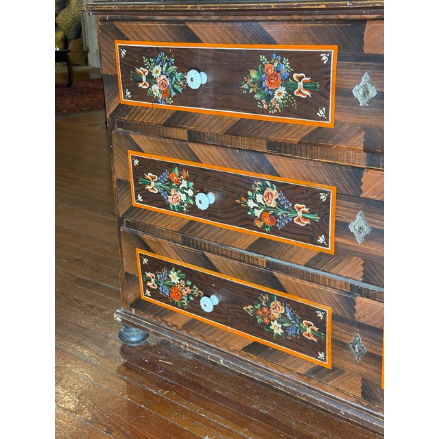 1900-1909 Eastern German Folk Art Marriage Chest For Sale In San Diego - Image 6 of 17