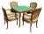 Vintage French Louis XV Revival 1930s Game Table With Four Armchairs - Set of 5 For Sale