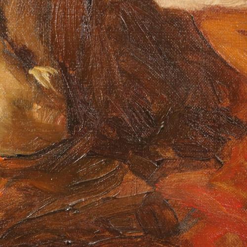 Textile Lorenzo Delleani, Untitled, Oil on Canvas For Sale - Image 7 of 13