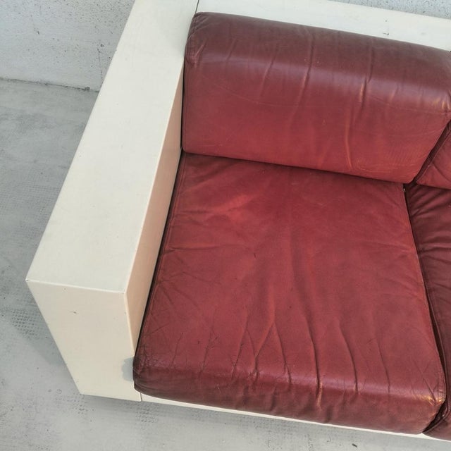 Cherry Saratoga 3-Seater Sofa attributed to Massimo & Lella Vignelli for Poltronova, 1960s-1970s For Sale - Image 9 of 14