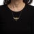 Modern Winged Angel Necklace Diamond Enamel Vintage 14k Yellow Gold Chain Jewellery For Sale - Image 3 of 4