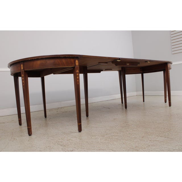 Vintage Mahogany Inlaid Gate Leg Dining Table For Sale - Image 15 of 18