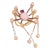 Vasari 18k Yellow Gold Pink Opal Diamond Rubellite Spider Ring Size 6.5 For Sale