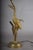 1920s Art Deco Gilt Brass Sculpted Crane Table Lamp with Frosted Glass Shade, Europe, 1930s For Sale - Image 5 of 9