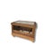 Mid-Century Coffee Table in Wicker Bamboo with Glass Top For Sale - Image 4 of 6