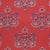 Schumacher Estrella Fabric in Vermilion For Sale
