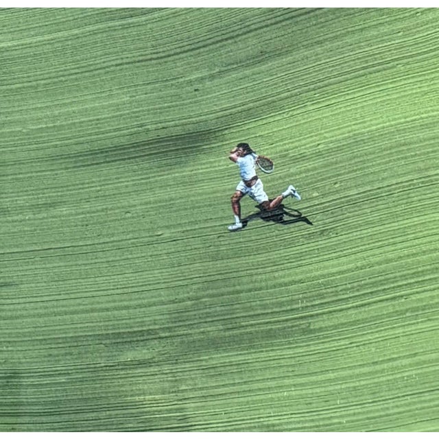 “The Champions” is a large scale original painting by Werner Bronkhorst honoring Wimbledon and features 13 different world...