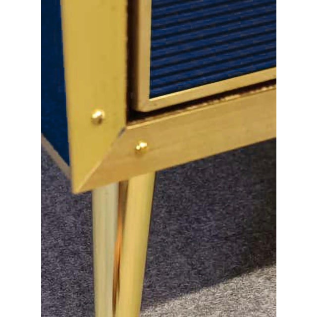 "Grissinato Blu Profondo" Sideboard It's more than just a piece of furniture: it's a contemporary sculpture, a creation...