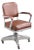 Swivel tilt office, desk chair constructed of aluminum, chrome, and vinyl. The chair isn adjustable in height, it also...
