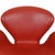 Arne Jacobsen Swan chair upholstered with the original red leather, and with an automatic return base. The chair is from...