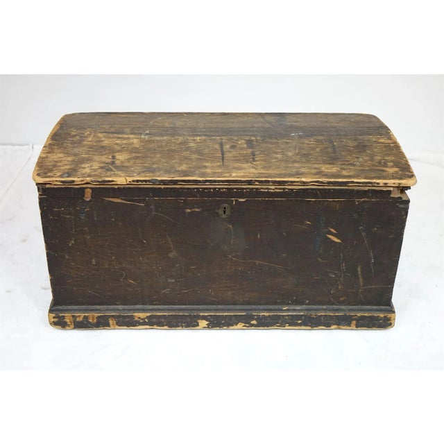 Antique Wooden Chest (37" x 18.5" x 19") Well loved wooden chest with flower lining paper on the inside Perfect for show...