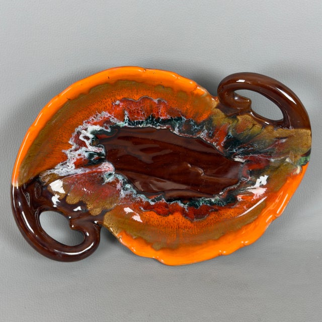 Majolica Centerpiece with Lava Effect Enamel from Vallauris, 1970s For Sale - Image 6 of 11