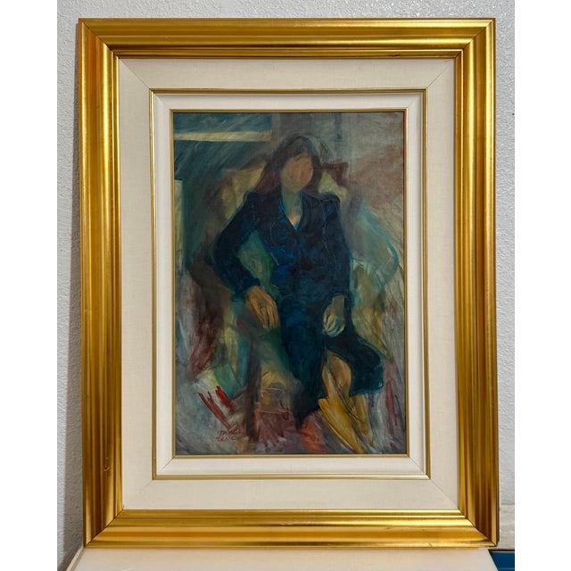 Itamar Siani, Rare Jewish Yemenite Woman Oil Painting Israeli Girl Judaica Itamar Siani, 1979 For Sale - Image 11 of 11