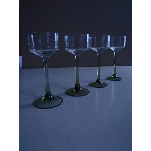 Antique White Wine Crystal Glasses, Set of 10 For Sale - Image 3 of 11