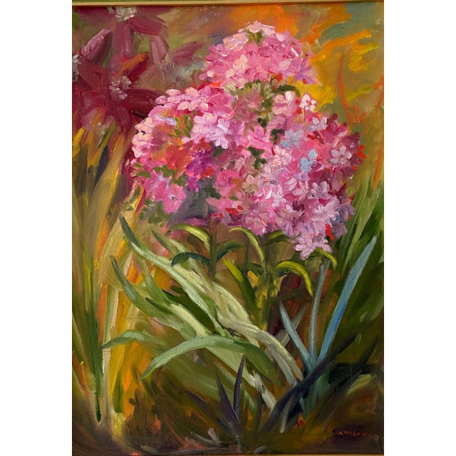 My garden is my place for artistic inspiration. Here is a large painting measuring 24 inches tall by 18 inches that was...