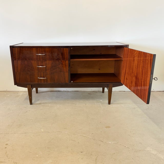 Vintage High-Gloss Sideboard in Scandinavian Style, 1970s For Sale - Image 15 of 16