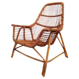 Set of Italian Wicker Armchairs by George Coslin for Gervasoni For Sale