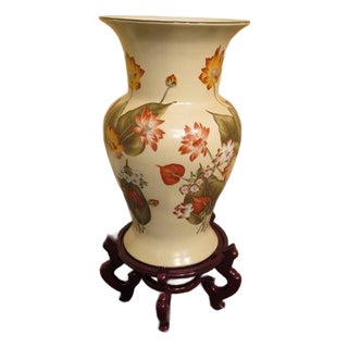 1990s Speer Collectibles Chinese Porcelain Autumn Yan Yan Vase For Sale