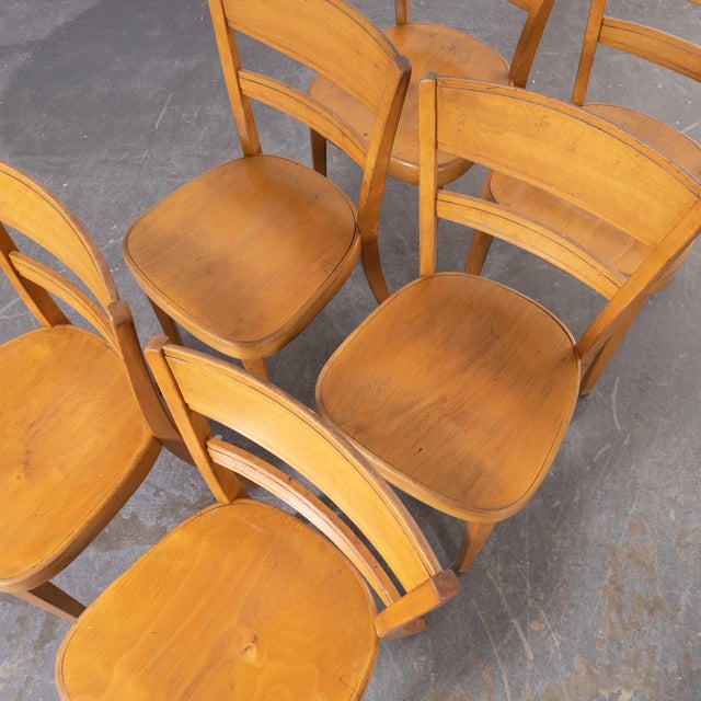 Beech Ladder Back Dining Chairs attributed to Horgen Glarus, 1960s, Set of 4 For Sale - Image 16 of 17