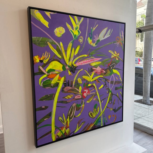 Contemporary Paradise, Original Abstract Painting by Chris Artabasy, Framed For Sale - Image 3 of 8
