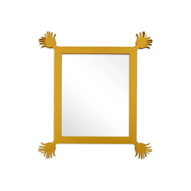Contemporary Fleur Home Carnival Vieux Rectangle Mirror in Gold Leaf, 49x59 For Sale - Image 3 of 3