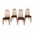A very attractive set of four Danish Mid century Modern teak "Eva" dining chairs by Niels Koefoed for Koefoeds Hornslet,...