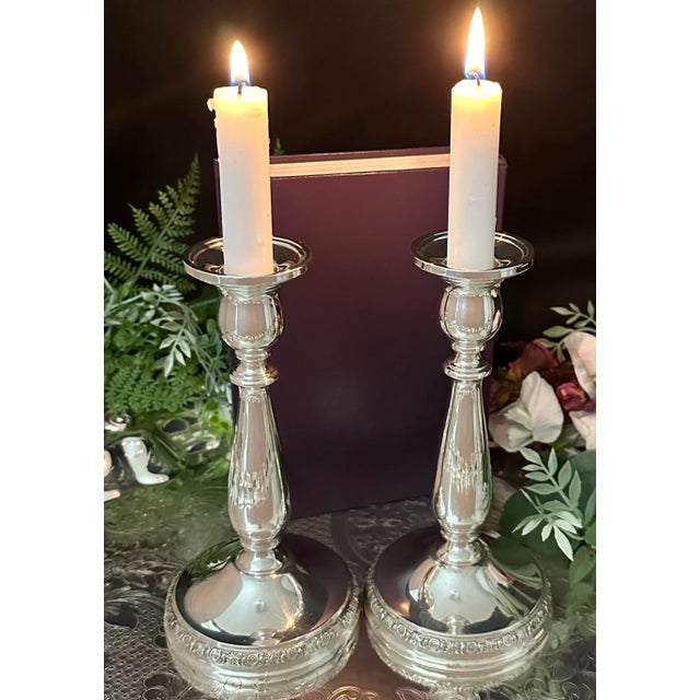 Silver Mid 20th Century Sterling Silver i.s. Prelude Vintage Candlesticks - a Pair For Sale - Image 8 of 8