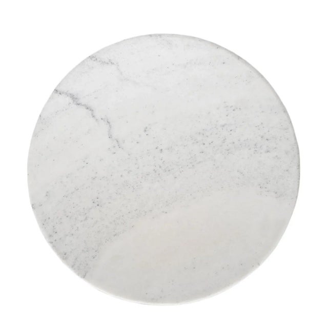 Large White Modern Minimalist Marble Plate / Bowl For Sale - Image 4 of 5